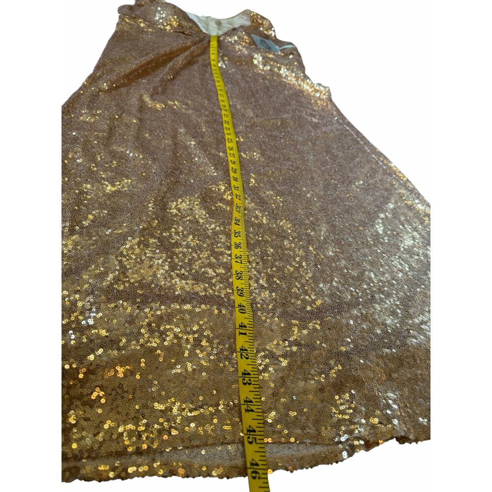 NWT Gold Sequined Renz Amelia Gown - Plus Size - Picture 7 of 16